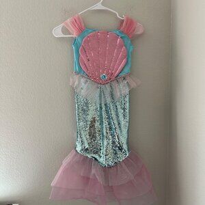 Gillian’s Closet Girls Mermaid Costume Dress With Sequins & Tulle Blue Pink 5/6